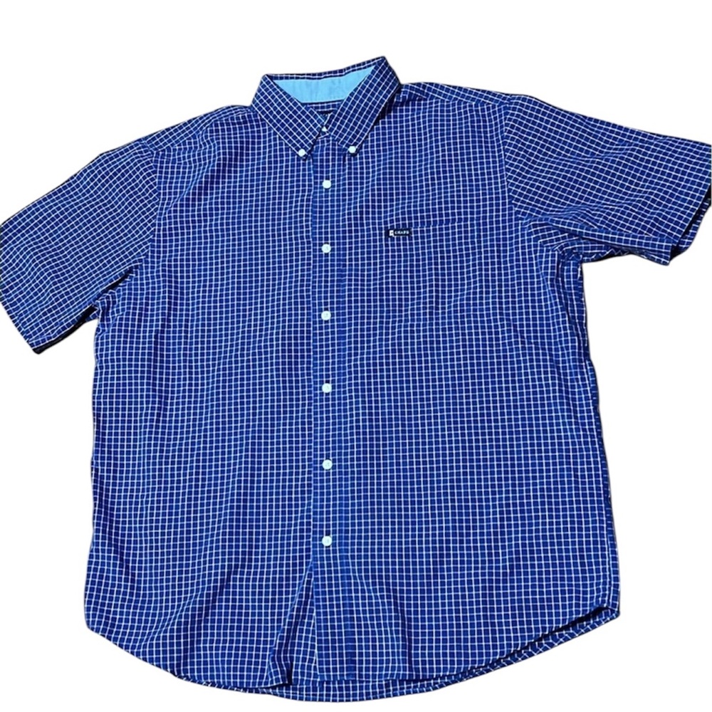Chaps Men's Short Sleeve Stretch Woven Shirt, Size XL